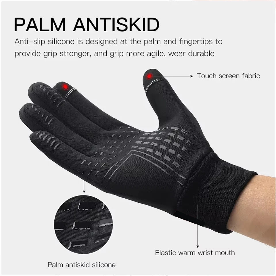 ThermoGrip™ Winter Touchscreen Gloves – Stay Warm & Dry All Day
